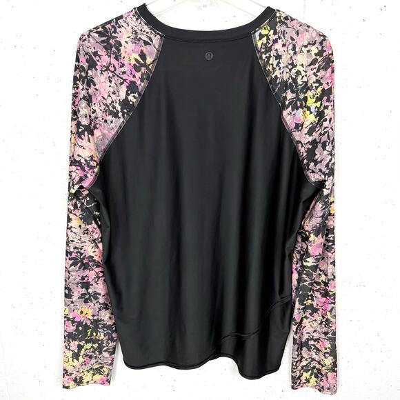 Lululemon Womens Waterside Relaxed UV Protection Long Sleeve Rash Guard Black XL - Picture 4 of 11